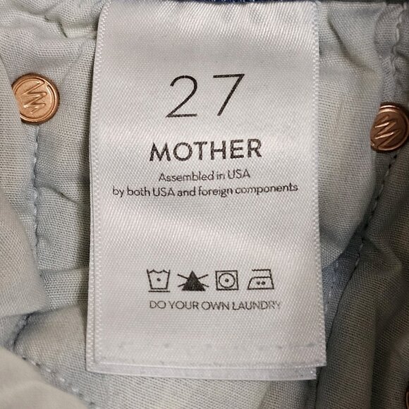 Mother High Waisted Rider Skimp Jeans Women's Size 27 Tripping Twice Distressed - Picture 8 of 9